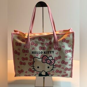 Hello Kitty Pink Tote Bag Durable Large New